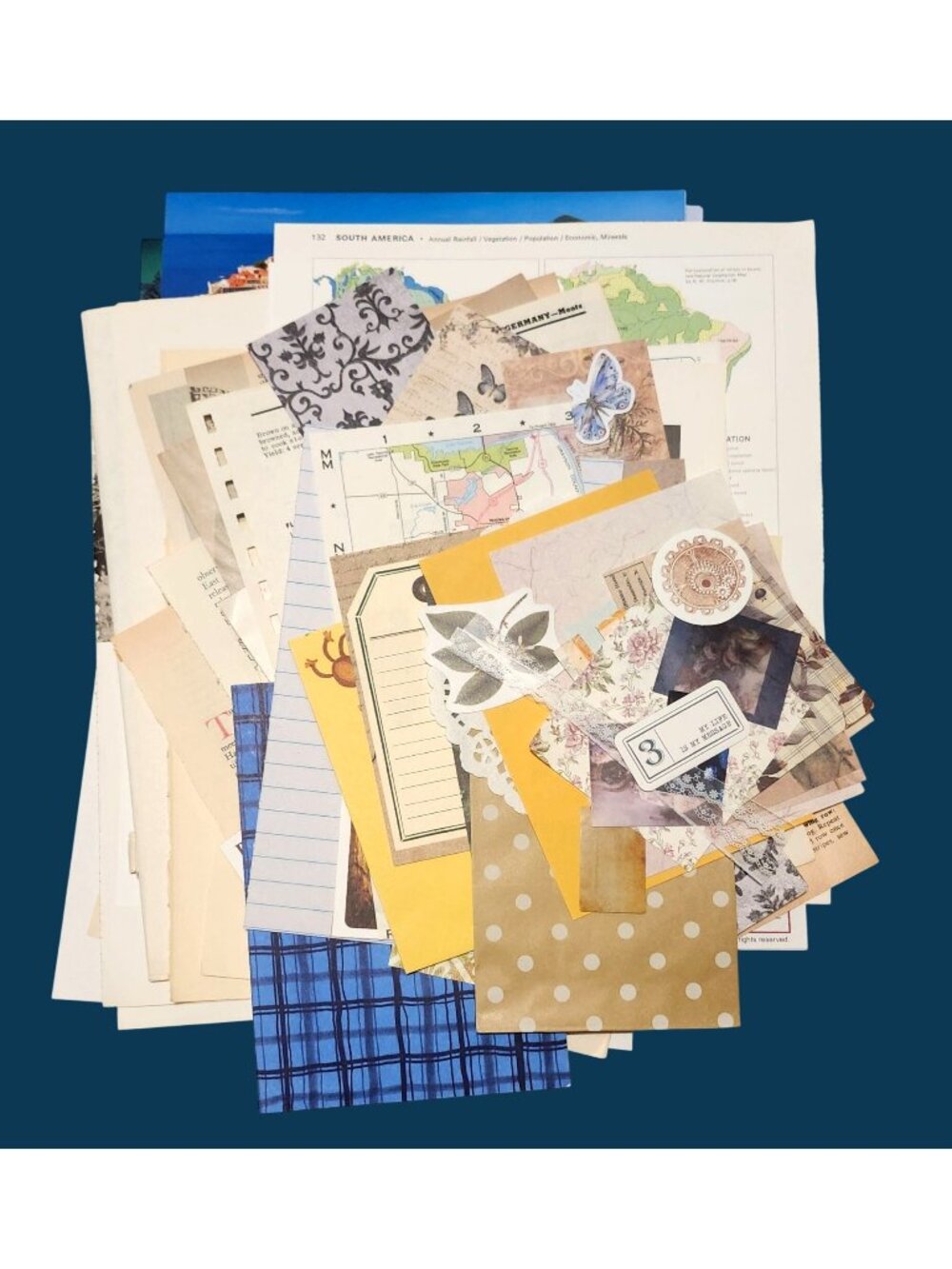 100+ Piece Ephemera Lot Junk Journal Kit Scrapbooking Paper Supplies Mixed Bundl